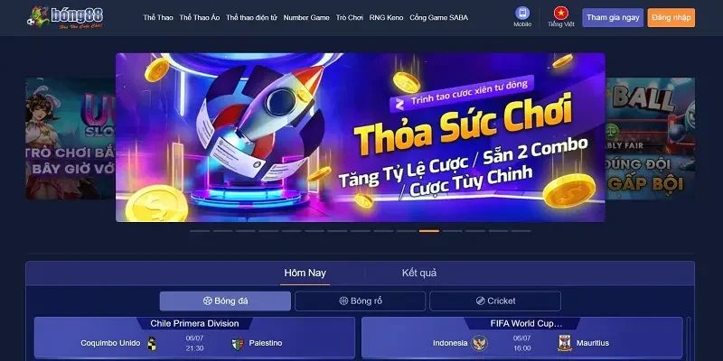 Sự đa dạng của kèo cược tại thể thao Bong88