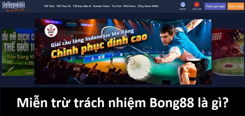 Miễn trừ trách nhiệm Bong88 là gì?