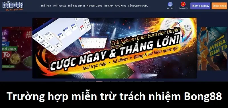 Tầm quan trọng của miễn trừ trách nhiệm Bong88