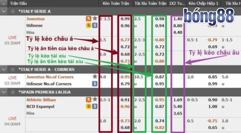 Tỷ lệ cược kèo chấp nửa trái 0.75 hoặc ¾